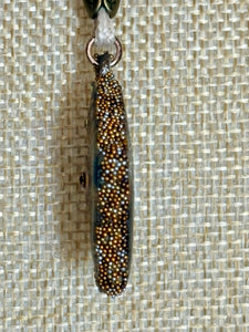 Orgonic POWER BAND-IT Beige Corded Hand Crafted Reversible Diamond Magnetic Crystal Coils