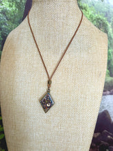 Load image into Gallery viewer, Orgonic POWER BAND-IT Brown Corded Hand Crafted Reversible Diamond Magnetic Crystal Coils