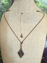 Load image into Gallery viewer, Orgonic POWER BAND-IT Brown Corded Hand Crafted Reversible Diamond Magnetic Crystal Coils