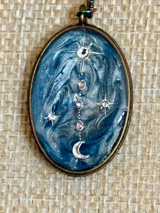 BAND-IT Blue Corded Hand Crafted Reversible Celestial Sphere