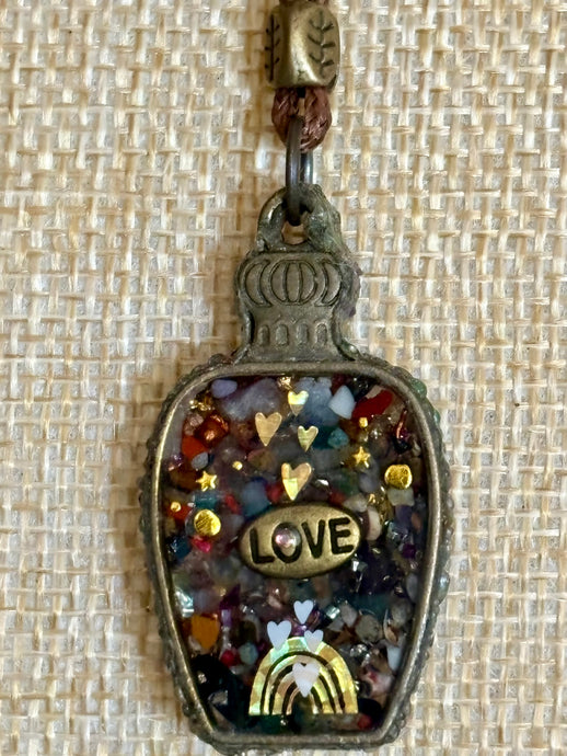 Orgonic POWER BAND-IT Brown Corded Hand Crafted Reversible LOVE Potion