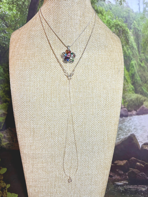 BAND-IT .925 Silver Snake and Colorful Fancy CZ Flower