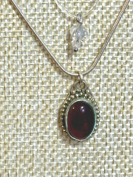 BAND-IT .925 Silver Snake Red Gemstone
