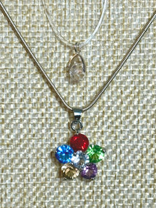 BAND-IT .925 Silver Snake and Colorful CZ Flower