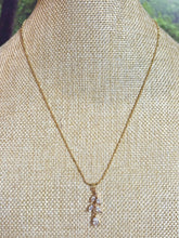 Load image into Gallery viewer, Precious Metal POWER BAND-IT Gold Filled Chain Crystal Floral Dangle