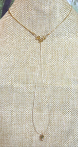 Precious Metal POWER BAND-IT Gold Filled Chain Crystal Floral Dangle