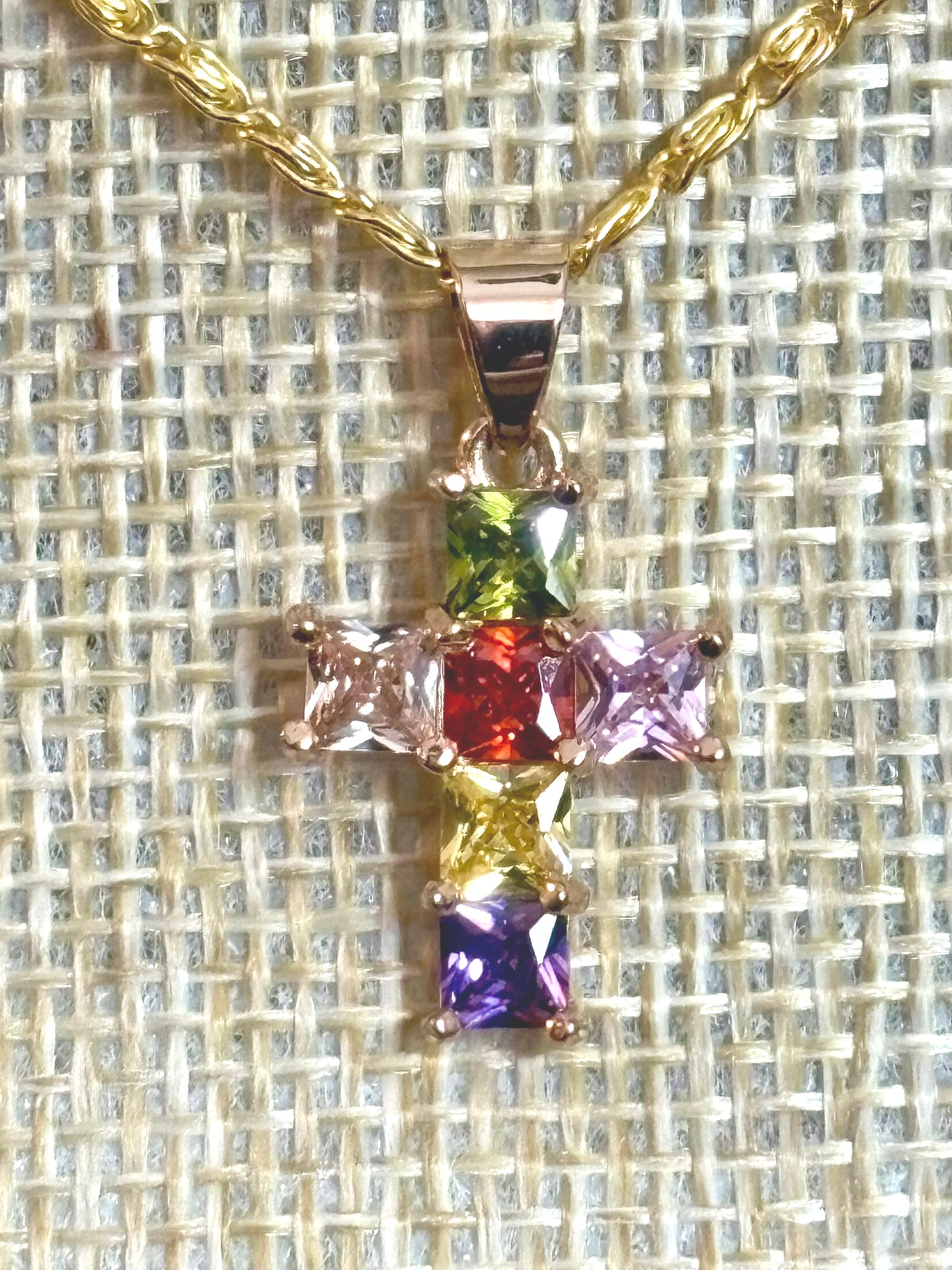 BAND-IT Gold Filled Colorful Cross