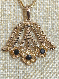 Precious Metal POWER BAND-IT Gold Filled Fine Snake Twist Fancy Floral Gemstones