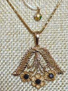 Precious Metal POWER BAND-IT Gold Filled Fine Snake Twist Fancy Floral Gemstones