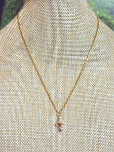 BAND-IT Gold Filled Chain Crystal Cross