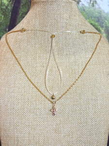 BAND-IT Gold Filled Chain Crystal Cross