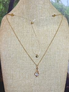 BAND-IT Gold Filled Chain CZ Dangle