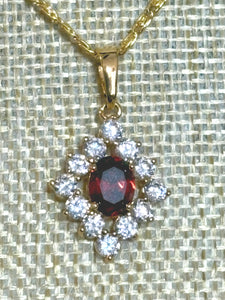 BAND-IT Gold Filled Links CZs & Red Gemstone