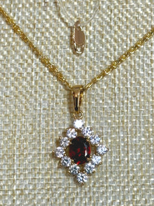 BAND-IT Gold Filled Links CZs & Red Gemstone