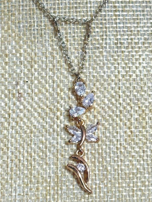 BAND-IT Gold Filled Chain & Crystal Dangle