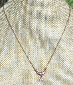 Precious Metal POWER BAND-IT Gold Filled Chain Winged Crystal Heart
