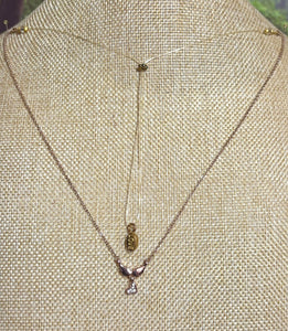 Precious Metal POWER BAND-IT Gold Filled Chain Winged Crystal Heart