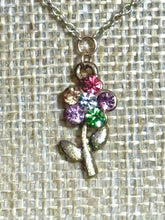 Load image into Gallery viewer, Precious Metal POWER BAND-IT Gold Filled Chain Colorful Crystal Flower