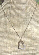 Load image into Gallery viewer, Precious Metal POWER BAND-IT White Gold Filled Crystal Victory Heart Sterling Silver Chain