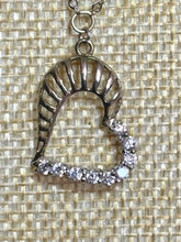 Load image into Gallery viewer, Precious Metal POWER BAND-IT White Gold Filled Crystal Victory Heart Sterling Silver Chain
