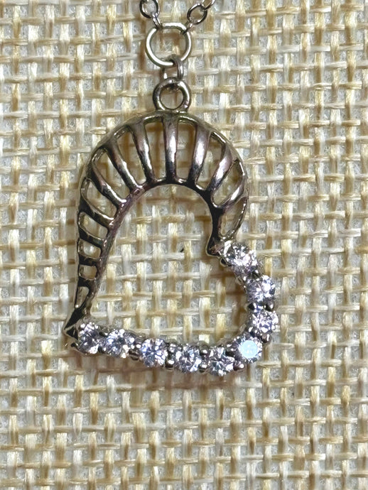 BAND-IT White Gold Filled Crystal Heart
