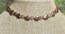 Load image into Gallery viewer, Precious Metal POWER BAND-IT Gold Filled Etched Crystal Hearts
