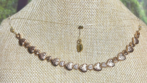 Precious Metal POWER BAND-IT Gold Filled Etched Crystal Hearts