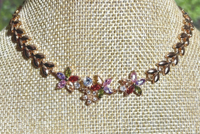 Precious Metal POWER BAND-IT Gold Filled Colorful Flowers & Leaves