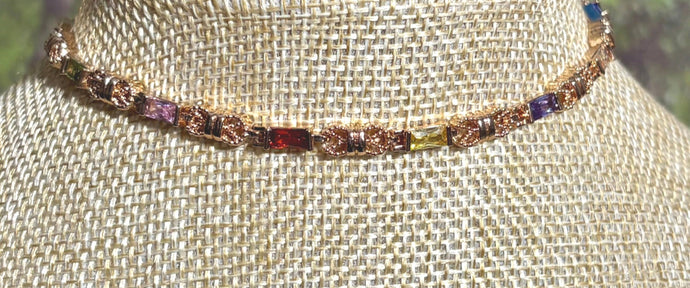 Precious Metal POWER BAND-IT Gold Filled Assorted Crystal Links