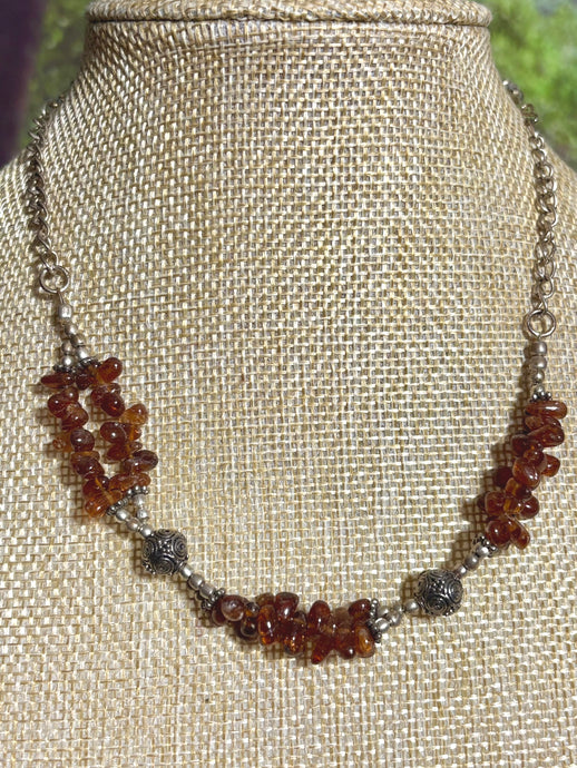 BAND-IT Hand Crafted Real Silver and Genuine Amber