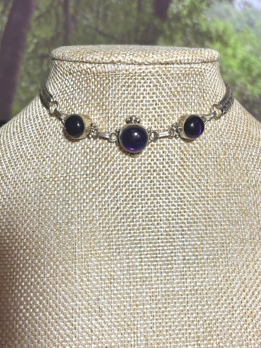 BAND-IT Hand Crafted Real Silver and Genuine Black Gemstones