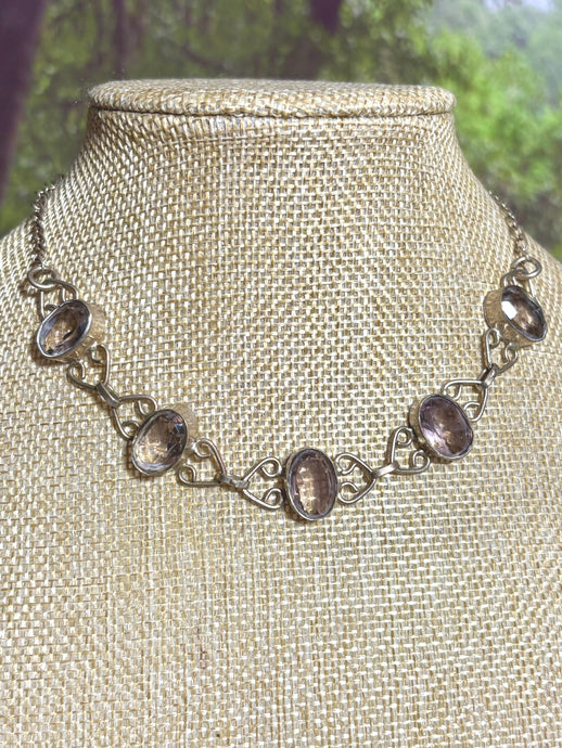 BAND-IT Hand Crafted Real Silver and Genuine Light Amethyst