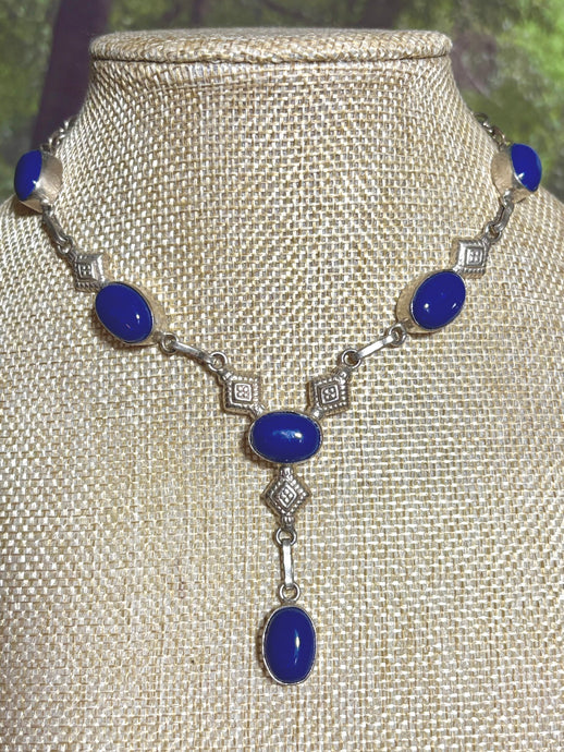 BAND-IT Hand Crafted Real Silver and Genuine Blue Gemstones