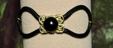 Load image into Gallery viewer, INFINITY POWER Arm/Ankle BAND-IT R1 Black Gemstone Gold Made with Love Ending