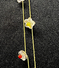 Load image into Gallery viewer, Jeweled Xtension GFG1 Clear Flowers Multicolored Gemstone Centers Short Blonde Strand