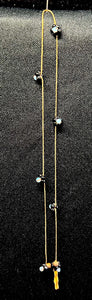 Jeweled Xtension GFG2 Black Flowers Genuine Gemstone Centers Golden Blonde unbreakable Strand