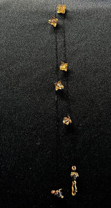 Jeweled Xtension DL10 Lt. Gold Diamonds Gold Leaves Dk. Brown unbreakable Strand