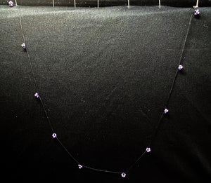 Jeweled Xtension GF13 Lt. Purple Glass Flowers Black unbreakable Strand