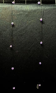 Jeweled Xtension GF13 Lt. Purple Glass Flowers Black unbreakable Strand