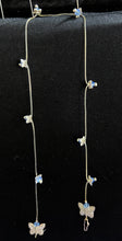 Load image into Gallery viewer, Jeweled Xtension SDLB1 Lt. Blue Diamonds Silver Leaves Butterflies Stretchy Clear