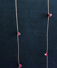 Load image into Gallery viewer, Jeweled Xtension GF18 Red Glass Flowers Golden Brown unbreakable Strand