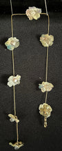 Load image into Gallery viewer, Jeweled Xtension FF1 Hand Dyed Faux Flowers w/lg. Quartz Centers Blonde unbreakable Strand