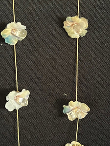 Jeweled Xtension FF1 Hand Dyed Faux Flowers w/lg. Quartz Centers Blonde unbreakable Strand