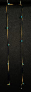 Jeweled Xtension GF21 Teal Glass Flowers Xtra-long Dk. Blonde unbreakable Strand