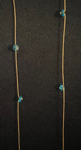 Load image into Gallery viewer, Jeweled Xtension GF21 Teal Glass Flowers Xtra-long Dk. Blonde unbreakable Strand