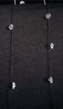 Load image into Gallery viewer, Jeweled Xtension GF22 Clear Glass Flowers Black unbreakable Strand