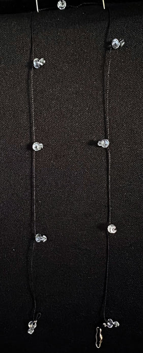 Round RSD1 Clear Round/Clear Diamonds Black unbreakable Strand