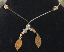 Load image into Gallery viewer, Precious POWER Arm/Ankle BAND-IT Gold Filled Twisted Chain &amp; Leaf Dangles