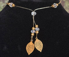Load image into Gallery viewer, Precious POWER Arm/Ankle BAND-IT Gold Filled Twisted Chain &amp; Leaf Dangles