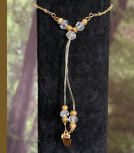 Load image into Gallery viewer, Precious POWER Arm/Ankle BAND-IT Gold Filled Beaded Chain Tiny Heart Dangles